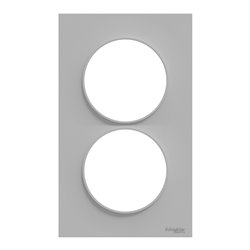 Plaque de finition Odace Styl S520714E Aluminium 2 postes
