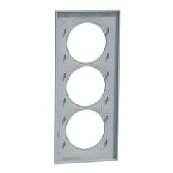 Plaque de finition Odace Styl S520716B1 Pierre (Pantone 429C) 3 postes