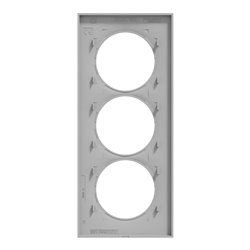 Plaque de finition Odace Styl S520716E Aluminium 3 postes
