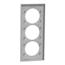 Plaque de finition Odace Styl S520716E Aluminium 3 postes