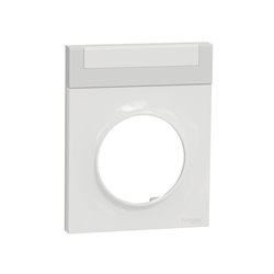 Plaque de finition Odace Styl S520732 Blanc 1 poste avec porte-étiquette