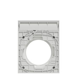 Plaque de finition Odace Styl S520732 Blanc 1 poste avec porte-étiquette