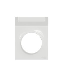 Plaque de finition Odace Styl S520732 Blanc 1 poste avec porte-étiquette