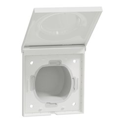 Plaque de finition Odace Styl S520772 Blanc 1 poste, avec cache souple