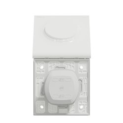 Plaque de finition Odace Styl S520772 Blanc 1 poste, avec cache souple