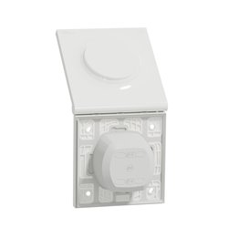 Plaque de finition Odace Styl S520772 Blanc 1 poste, avec cache souple