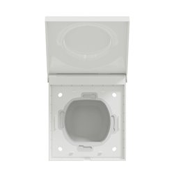 Plaque de finition Odace Styl S520772 Blanc 1 poste, avec cache souple