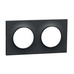 Plaque de finition Odace Styl S540704 Anthracite 2 postes