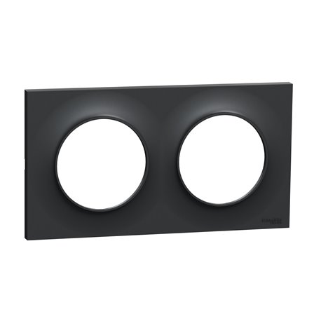 Plaque de finition Odace Styl S540704 Anthracite 2 postes Plaque de finition Odace Styl S540704 Anthracite 2 postes
