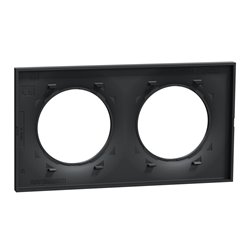 Plaque de finition Odace Styl S540704 Anthracite 2 postes