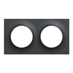 Plaque de finition Odace Styl S540704 Anthracite 2 postes