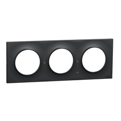 Plaque de finition Odace Styl S540706 Anthracite 3 postes