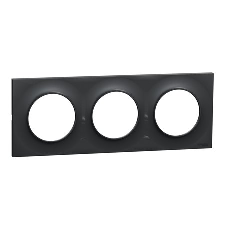 Plaque de finition Odace Styl S540706 Anthracite 3 postes Plaque de finition Odace Styl S540706 Anthracite 3 postes