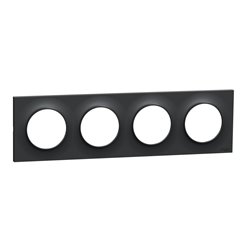Plaque de finition Odace Styl S540708 Anthracite 4 postes
