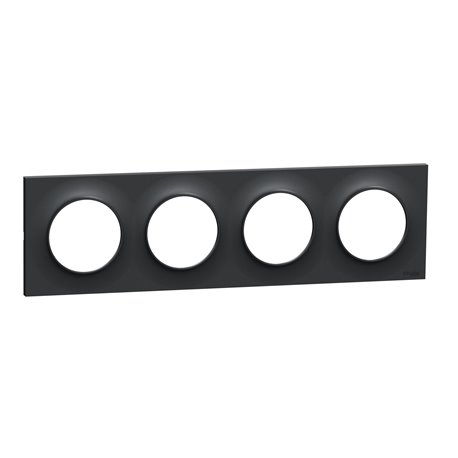 Plaque de finition Odace Styl S540708 Anthracite 4 postes Plaque de finition Odace Styl S540708 Anthracite 4 postes
