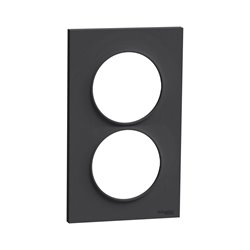 Plaque de finition Odace Styl S540714 Anthracite 2 postes verticaux