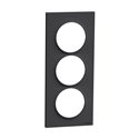 Plaque de finition Odace Styl S540716 Anthracite 3 postes verticaux