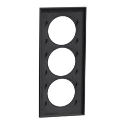 Plaque de finition Odace Styl S540716 Anthracite 3 postes verticaux