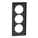 Plaque de finition Odace Styl S540716 Anthracite 3 postes verticaux