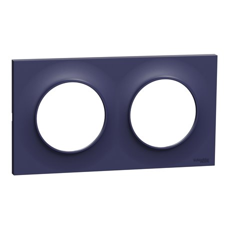 Plaque de finition Odace Styl S550704 Bleu cobalt 2 postes Plaque de finition Odace Styl S550704 Bleu cobalt 2 postes