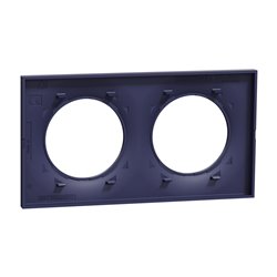 Plaque de finition Odace Styl S550704 Bleu cobalt 2 postes