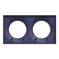 Plaque de finition Odace Styl S550704 Bleu cobalt 2 postes