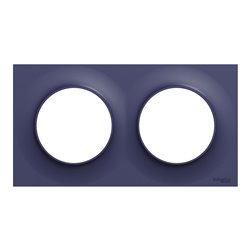 Plaque de finition Odace Styl S550704 Bleu cobalt 2 postes