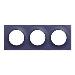 Plaque de finition Odace Styl S550706 Bleu cobalt 3 postes