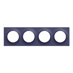Plaque de finition Odace Styl S550708 Bleu cobalt 4 postes
