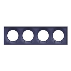 Plaque de finition Odace Styl S550708 Bleu cobalt 4 postes
