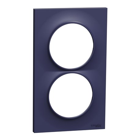 Plaque de finition Odace Styl S550714 Bleu cobalt 2 postes verticaux Plaque de finition Odace Styl S550714 Bleu cobalt 2 postes verticaux