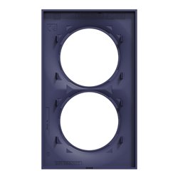 Plaque de finition Odace Styl S550714 Bleu cobalt 2 postes verticaux