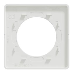 Plaque de finition Odace Touch S520802KG Kvadrat en tissus Perle et liseré blanc 1 poste
