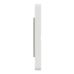 Plaque de finition Odace Touch S520802KG Kvadrat en tissus Perle et liseré blanc 1 poste