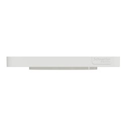 Plaque de finition Odace Touch S520802KW Kvadrat en tissus Craie et liseré blanc 1 poste