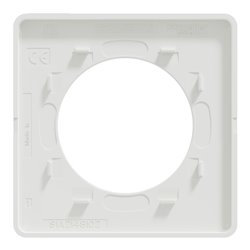 Plaque de finition Odace Touch S520802KW Kvadrat en tissus Craie et liseré blanc 1 poste