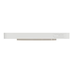 Plaque de finition Odace Touch S520802KY Kvadrat en tissus Ocre et liseré blanc 1 poste