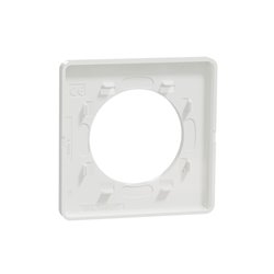 Plaque de finition Odace Touch S520802KY Kvadrat en tissus Ocre et liseré blanc 1 poste
