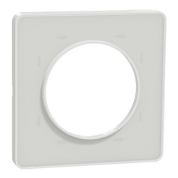 Plaque de finition Odace Touch S520802R Blanc et translucide blanc 1 poste