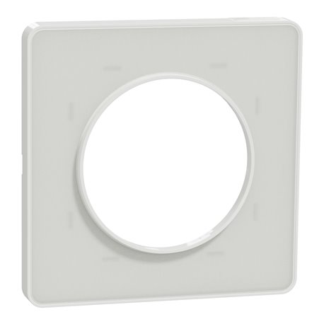 Plaque de finition Odace Touch S520802R Blanc et translucide blanc 1 poste Plaque de finition Odace Touch S520802R Blanc et translucide blanc 1 poste