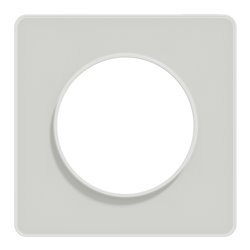Plaque de finition Odace Touch S520802R Blanc et translucide blanc 1 poste
