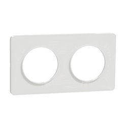 Plaque de finition Odace Touch S520804 Blanc 2 postes