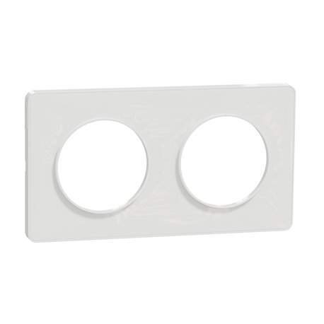 Plaque de finition Odace Touch S520804 Blanc 2 postes Plaque de finition Odace Touch S520804 Blanc 2 postes