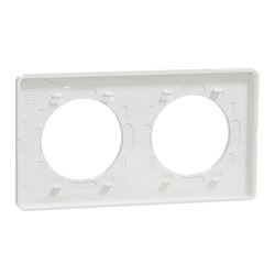 Plaque de finition Odace Touch S520804 Blanc 2 postes