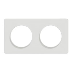 Plaque de finition Odace Touch S520804 Blanc 2 postes