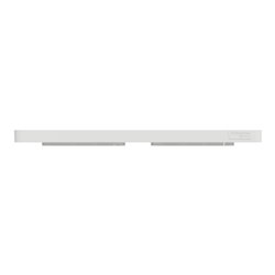 Plaque de finition Odace Touch S520804KG Kvadrat en tissus Perle et liseré blanc 2 postes