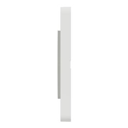 Plaque de finition Odace Touch S520804KG Kvadrat en tissus Perle et liseré blanc 2 postes