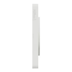 Plaque de finition Odace Touch S520804KG Kvadrat en tissus Perle et liseré blanc 2 postes