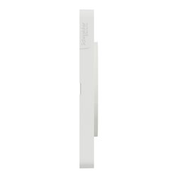 Plaque de finition Odace Touch S520804KW Kvadrat en tissus Craie et liseré blanc 2 postes