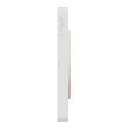 Plaque de finition Odace Touch S520804KY Kvadrat en tissus Ocre et liseré blanc 2 postes